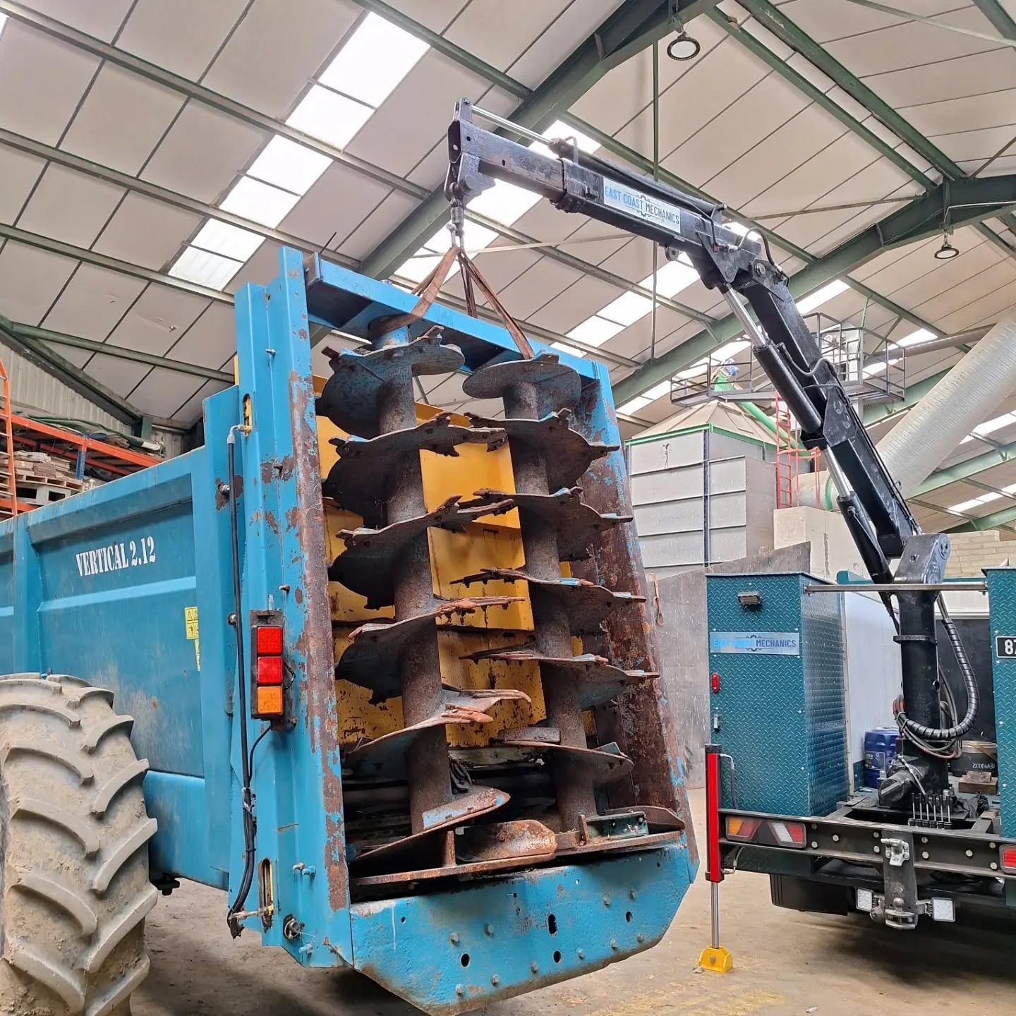 Muck spreader agricultural machinery recovery in Ireland